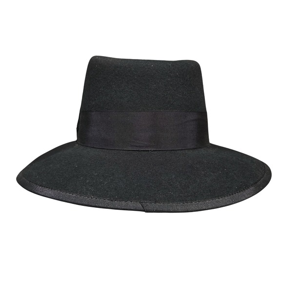 Scala Classico New Yorker Zoot Black 100% Wool Hat Adult Medium Mens - Picture 6 of 15